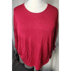 CATO Red 3/4 Sleeve Plus Size 22/24W, Slits Going Down Arms